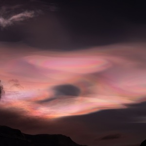 nacreous Iceland clouds