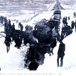 train blizzard 1888 NOAA