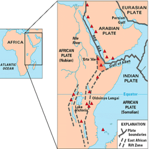 East African Rift Zone map USGS