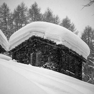 snow drift cabin