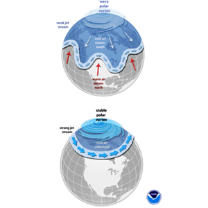 Arctic Oscillation NOAA polar vortex