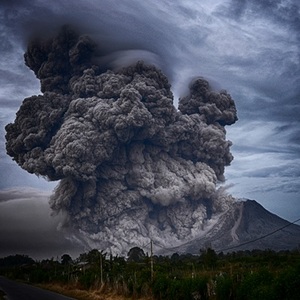 volcano eruption ash