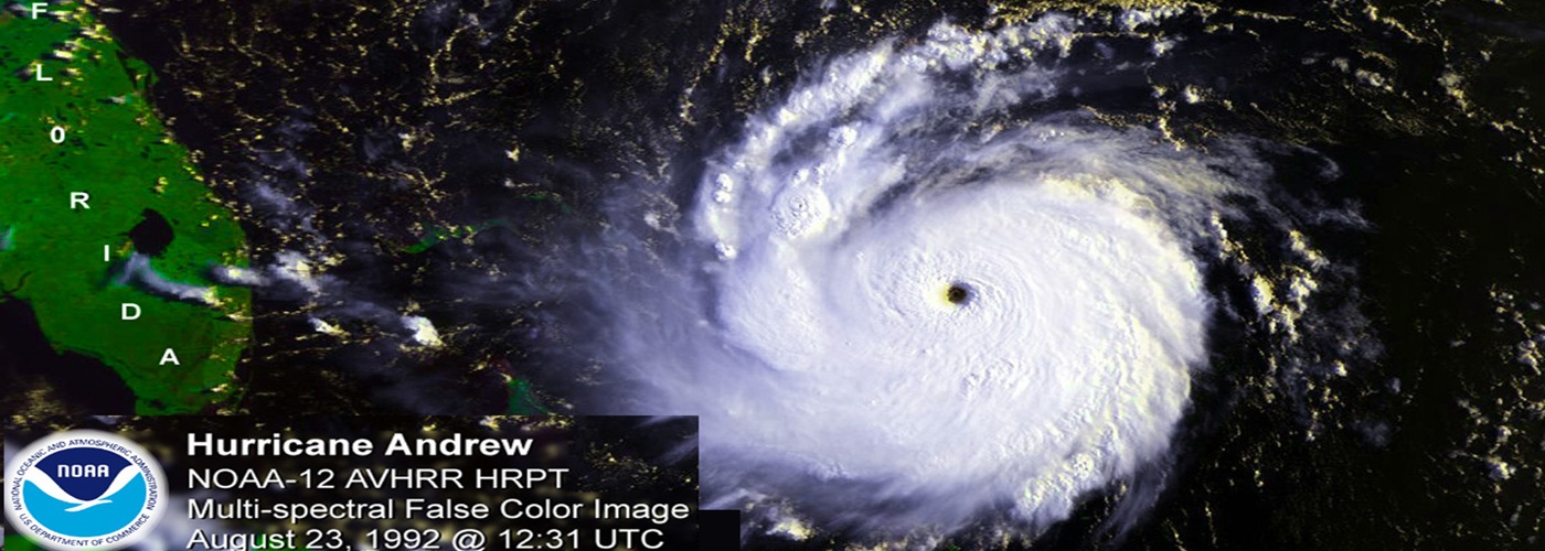 Hurricane Andrew Satellite Visible 1992 NOAA