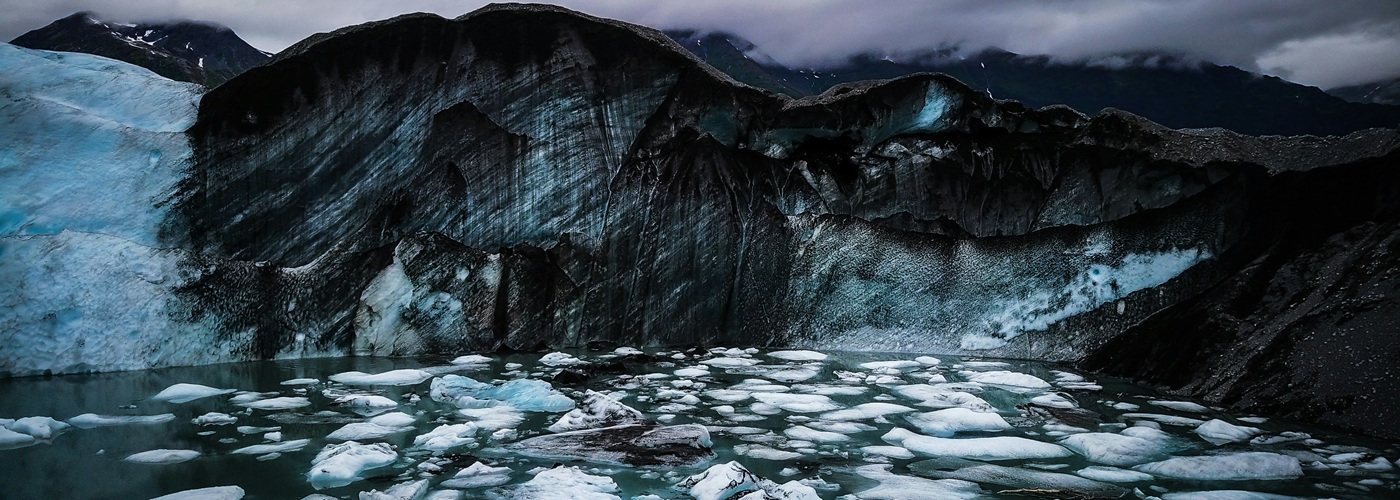 glacier ice melt water