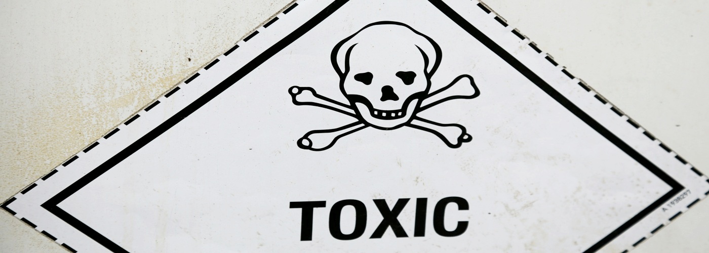 toxic warning symbol waste