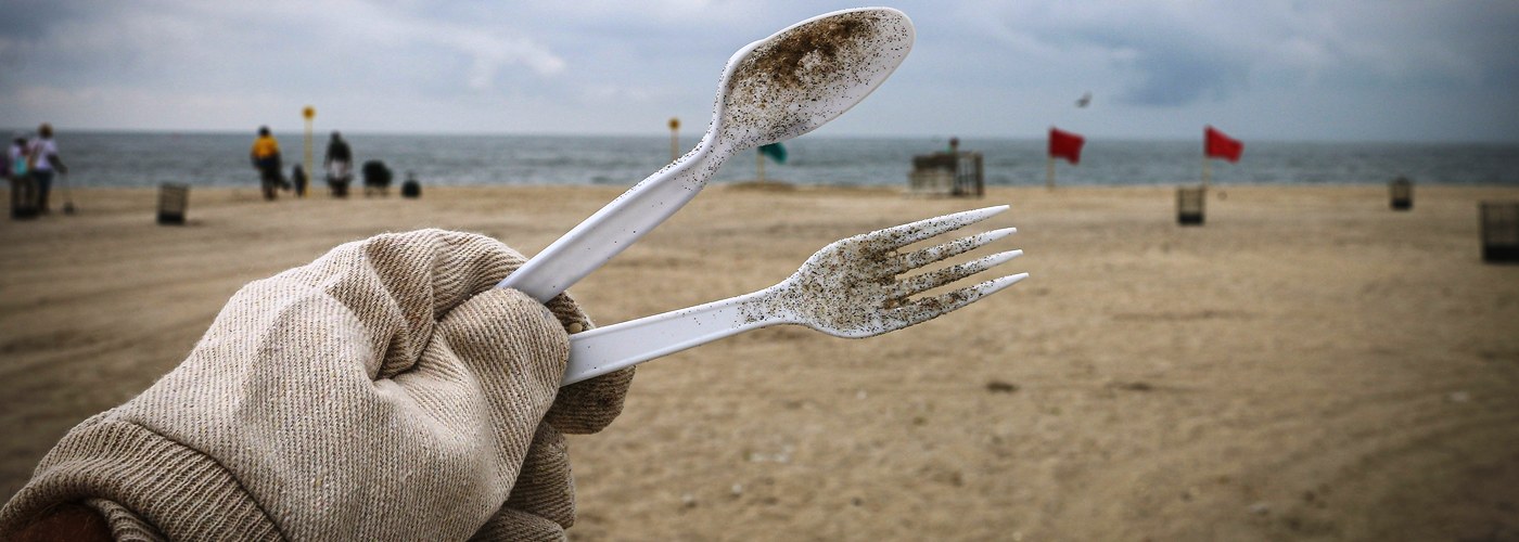 plastic fork spoon pollution waste