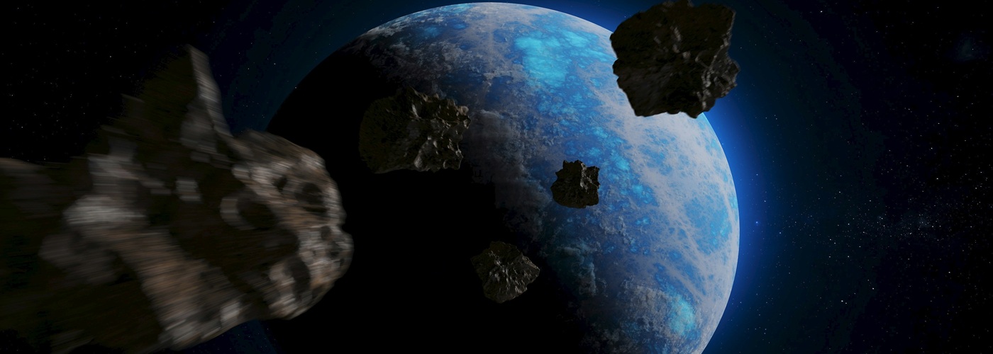 meteor asteroid planet space